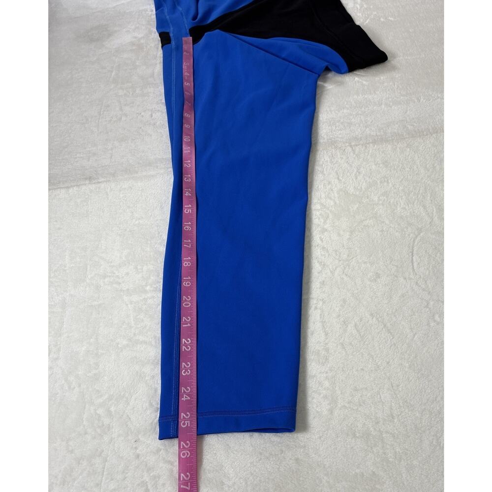 Lululemon Wunder Train Aerobic HR Tight 25" Blue & Black Size 10 Twill Charity - Picture 4 of 8